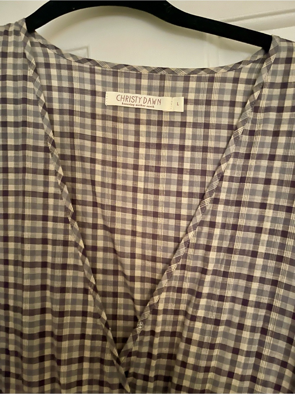 Christy Dawn Gingham V-Neck Dress - Picture 5 of 7